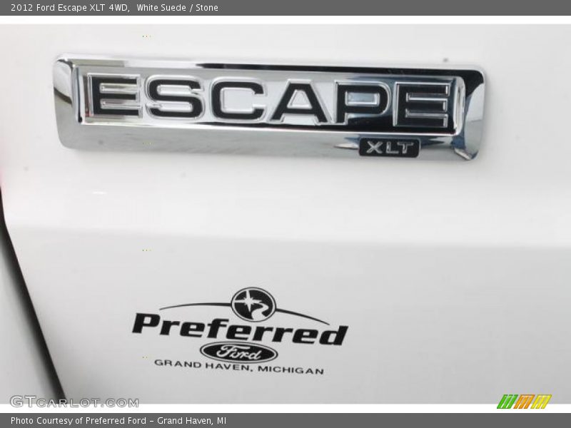 White Suede / Stone 2012 Ford Escape XLT 4WD