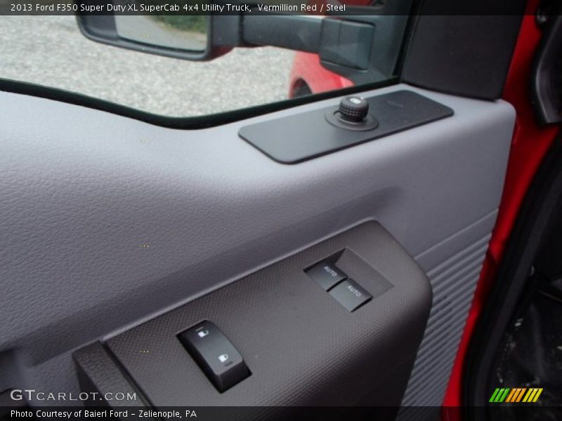 Vermillion Red / Steel 2013 Ford F350 Super Duty XL SuperCab 4x4 Utility Truck