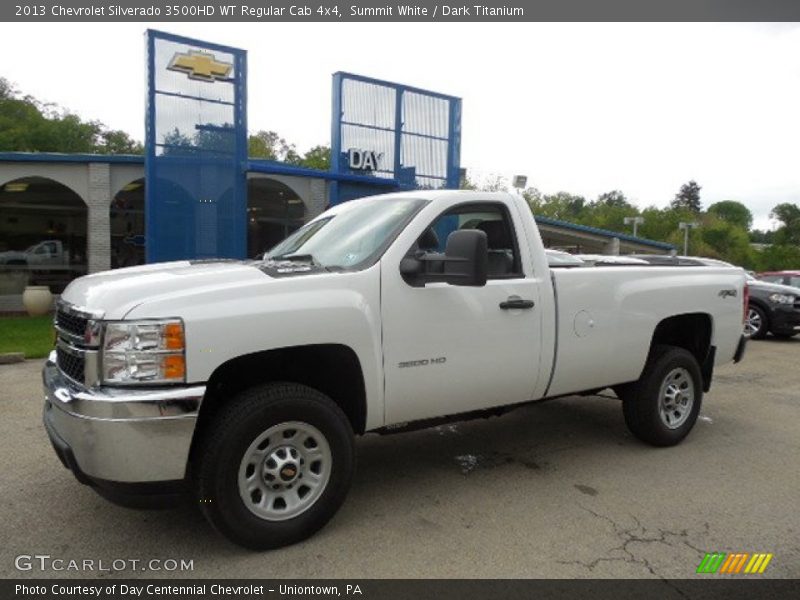 Summit White / Dark Titanium 2013 Chevrolet Silverado 3500HD WT Regular Cab 4x4