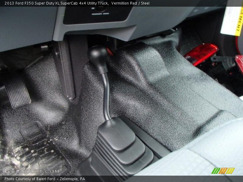 Vermillion Red / Steel 2013 Ford F350 Super Duty XL SuperCab 4x4 Utility Truck