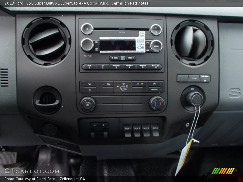 Vermillion Red / Steel 2013 Ford F350 Super Duty XL SuperCab 4x4 Utility Truck