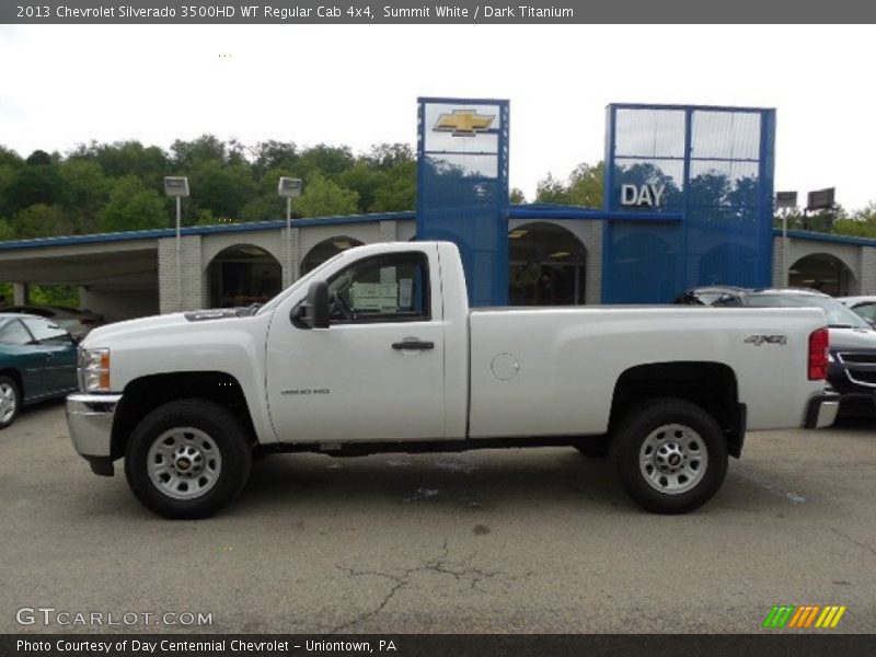 Summit White / Dark Titanium 2013 Chevrolet Silverado 3500HD WT Regular Cab 4x4