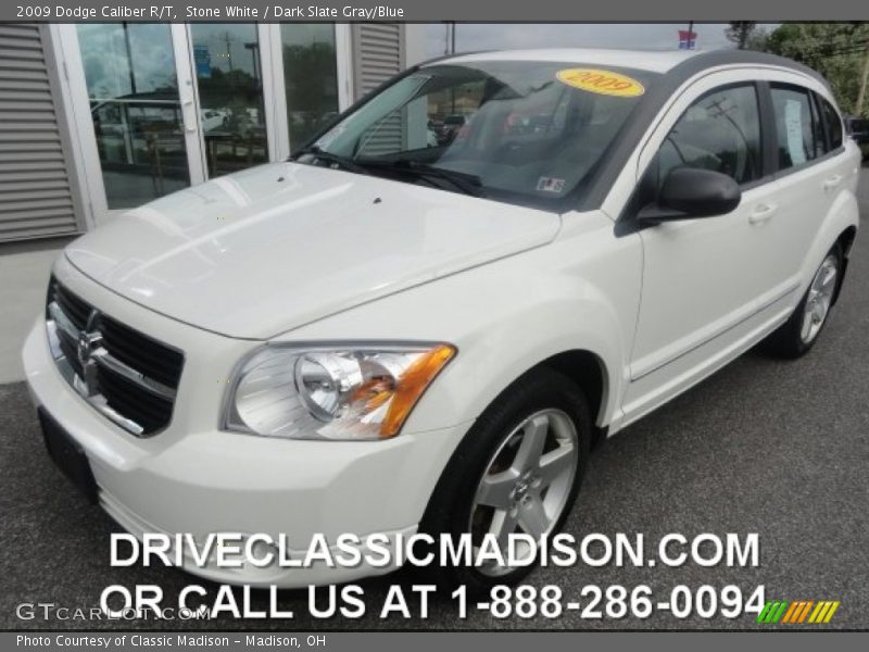 Stone White / Dark Slate Gray/Blue 2009 Dodge Caliber R/T