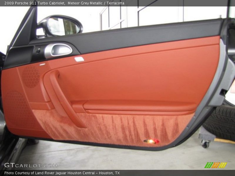 Meteor Grey Metallic / Terracotta 2009 Porsche 911 Turbo Cabriolet