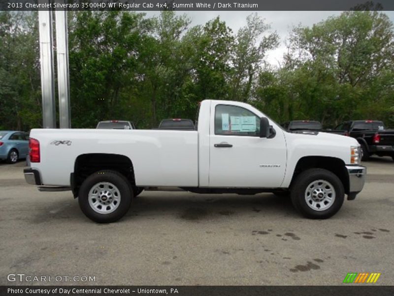 Summit White / Dark Titanium 2013 Chevrolet Silverado 3500HD WT Regular Cab 4x4