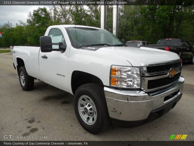 Summit White / Dark Titanium 2013 Chevrolet Silverado 3500HD WT Regular Cab 4x4