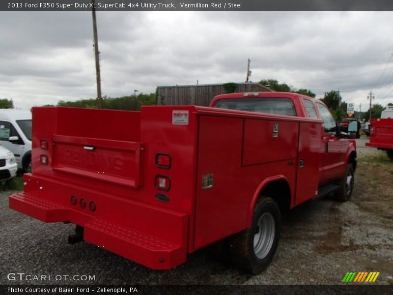 Vermillion Red / Steel 2013 Ford F350 Super Duty XL SuperCab 4x4 Utility Truck
