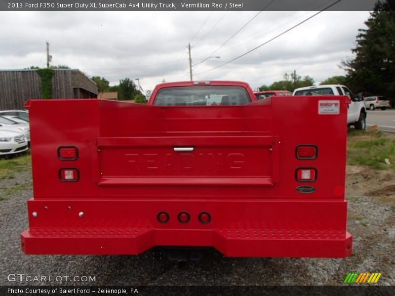 Vermillion Red / Steel 2013 Ford F350 Super Duty XL SuperCab 4x4 Utility Truck