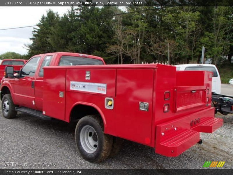 Vermillion Red / Steel 2013 Ford F350 Super Duty XL SuperCab 4x4 Utility Truck