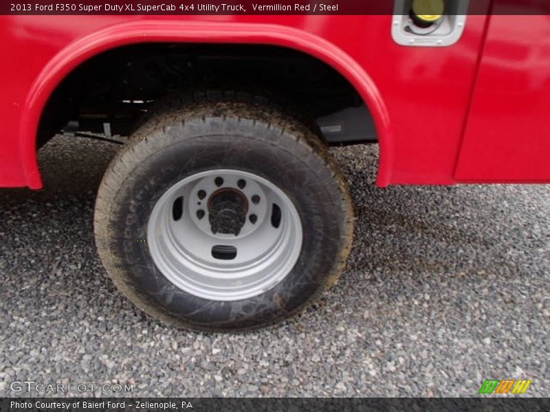Vermillion Red / Steel 2013 Ford F350 Super Duty XL SuperCab 4x4 Utility Truck