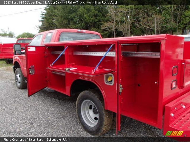  2013 F350 Super Duty XL SuperCab 4x4 Utility Truck Vermillion Red