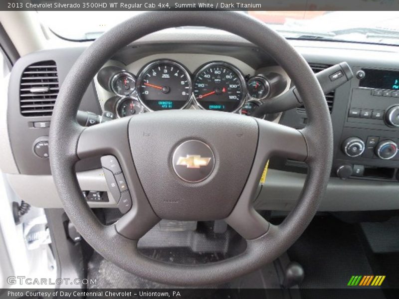 Summit White / Dark Titanium 2013 Chevrolet Silverado 3500HD WT Regular Cab 4x4