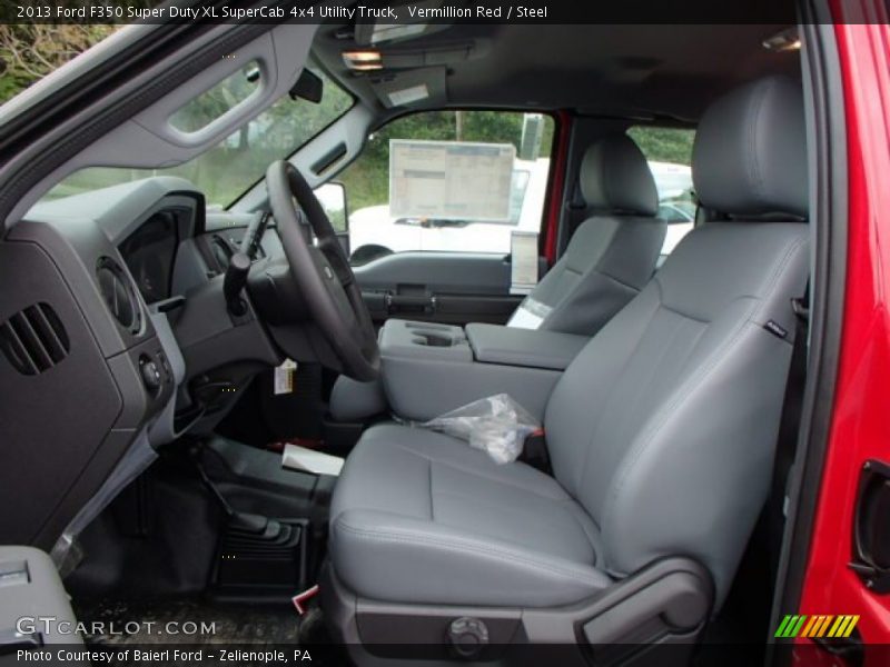  2013 F350 Super Duty XL SuperCab 4x4 Utility Truck Steel Interior