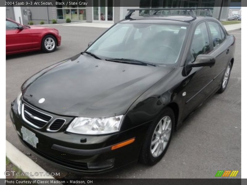 Black / Slate Gray 2004 Saab 9-3 Arc Sedan