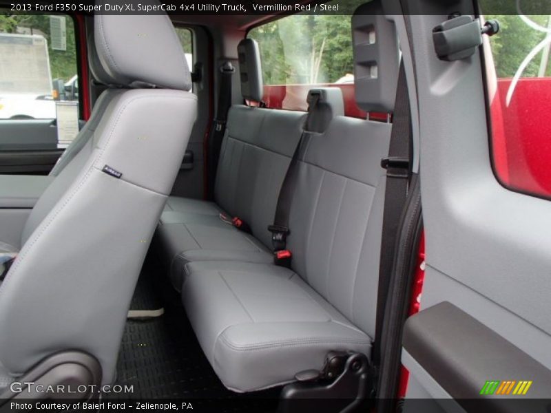 Rear Seat of 2013 F350 Super Duty XL SuperCab 4x4 Utility Truck