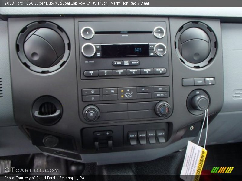 Controls of 2013 F350 Super Duty XL SuperCab 4x4 Utility Truck