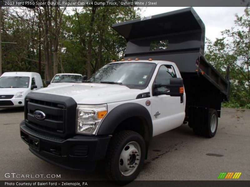 Oxford White / Steel 2013 Ford F550 Super Duty XL Regular Cab 4x4 Dump Truck