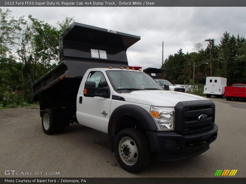 Oxford White / Steel 2013 Ford F550 Super Duty XL Regular Cab 4x4 Dump Truck