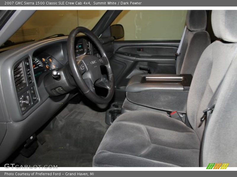 Summit White / Dark Pewter 2007 GMC Sierra 1500 Classic SLE Crew Cab 4x4