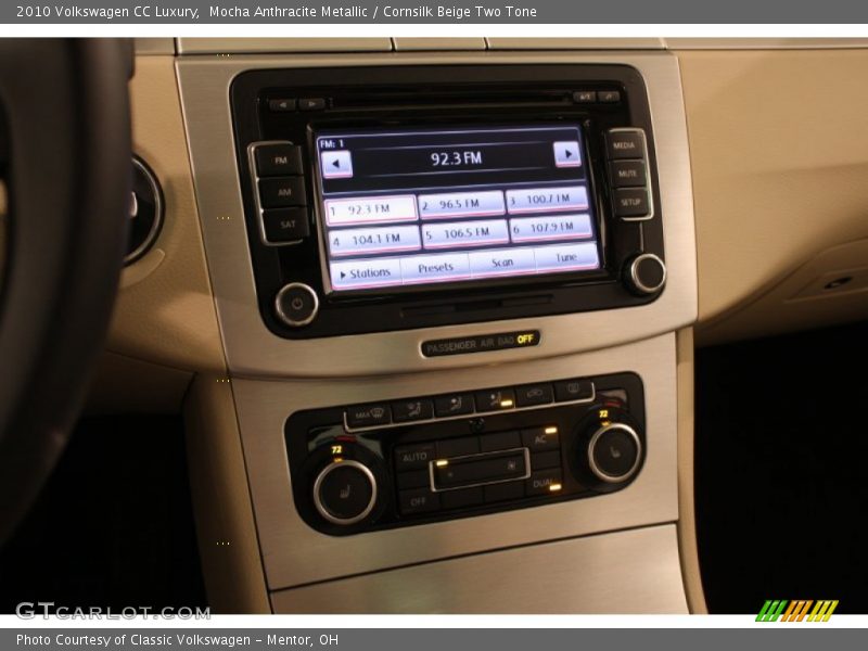 Mocha Anthracite Metallic / Cornsilk Beige Two Tone 2010 Volkswagen CC Luxury