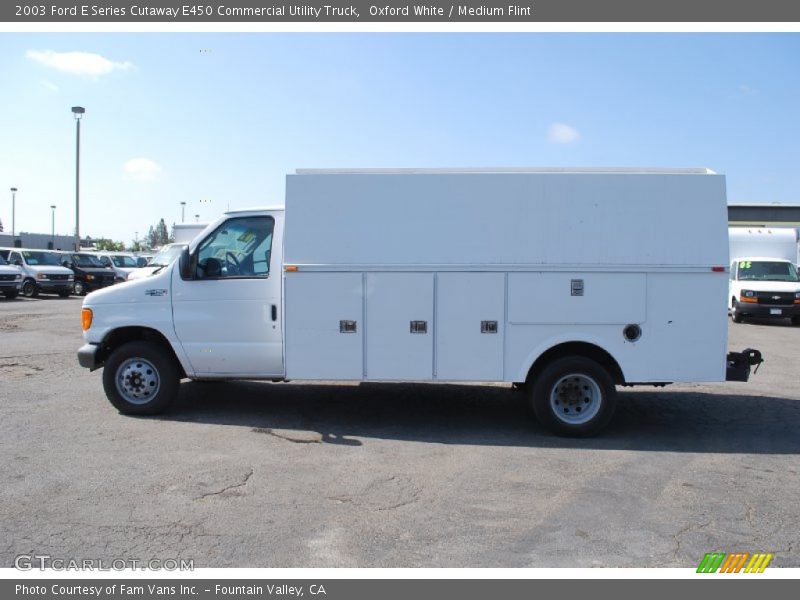 Oxford White / Medium Flint 2003 Ford E Series Cutaway E450 Commercial Utility Truck