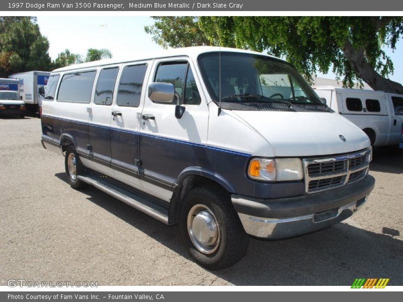 Medium Blue Metallic / Dark Slate Gray 1997 Dodge Ram Van 3500 Passenger