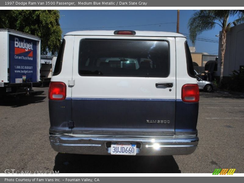 Medium Blue Metallic / Dark Slate Gray 1997 Dodge Ram Van 3500 Passenger