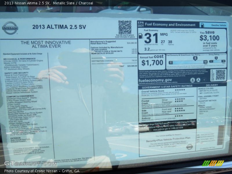 Metallic Slate / Charcoal 2013 Nissan Altima 2.5 SV