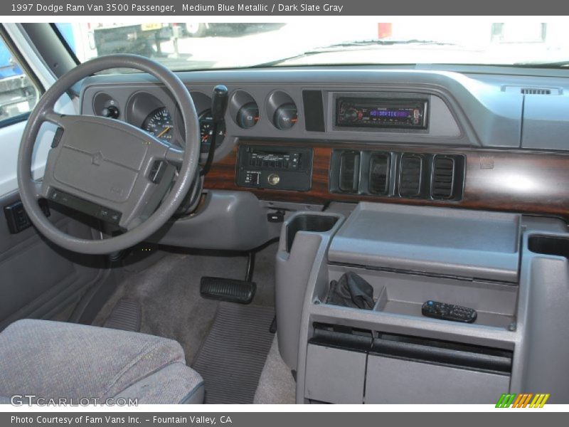 Medium Blue Metallic / Dark Slate Gray 1997 Dodge Ram Van 3500 Passenger