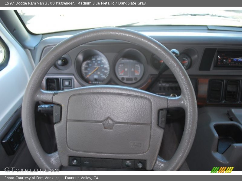 Medium Blue Metallic / Dark Slate Gray 1997 Dodge Ram Van 3500 Passenger