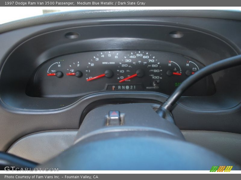 Medium Blue Metallic / Dark Slate Gray 1997 Dodge Ram Van 3500 Passenger