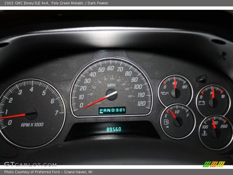 Polo Green Metallic / Dark Pewter 2002 GMC Envoy SLE 4x4