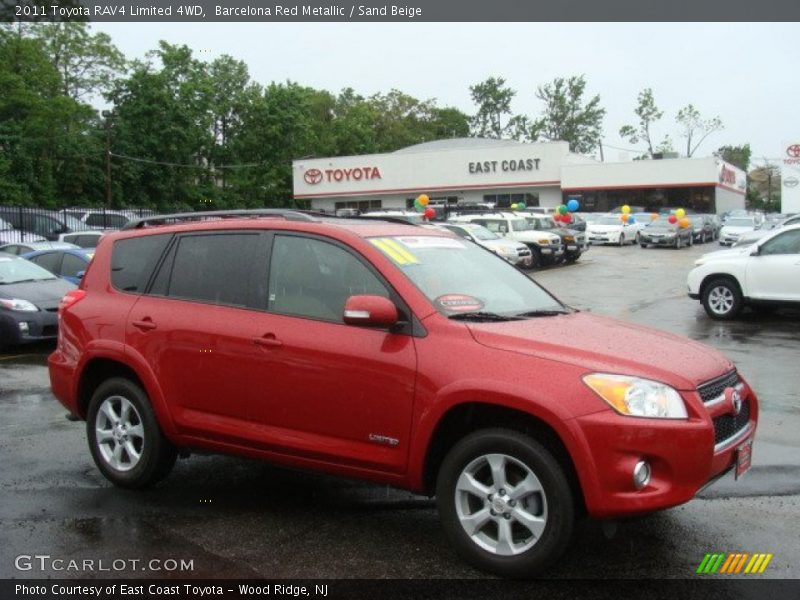 Barcelona Red Metallic / Sand Beige 2011 Toyota RAV4 Limited 4WD