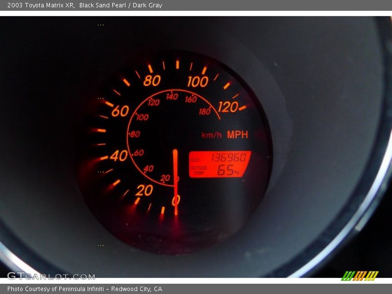 Black Sand Pearl / Dark Gray 2003 Toyota Matrix XR