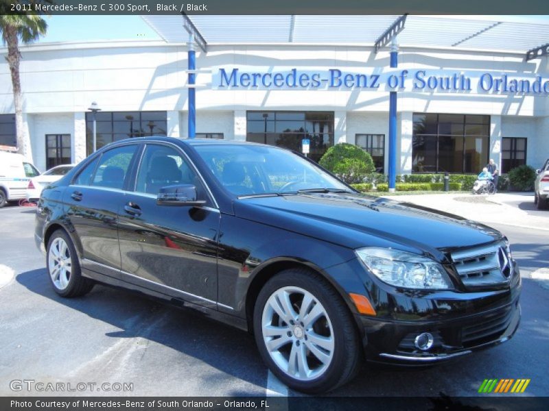 Black / Black 2011 Mercedes-Benz C 300 Sport