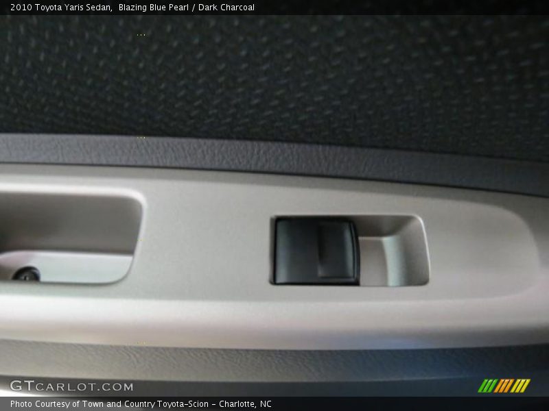 Blazing Blue Pearl / Dark Charcoal 2010 Toyota Yaris Sedan