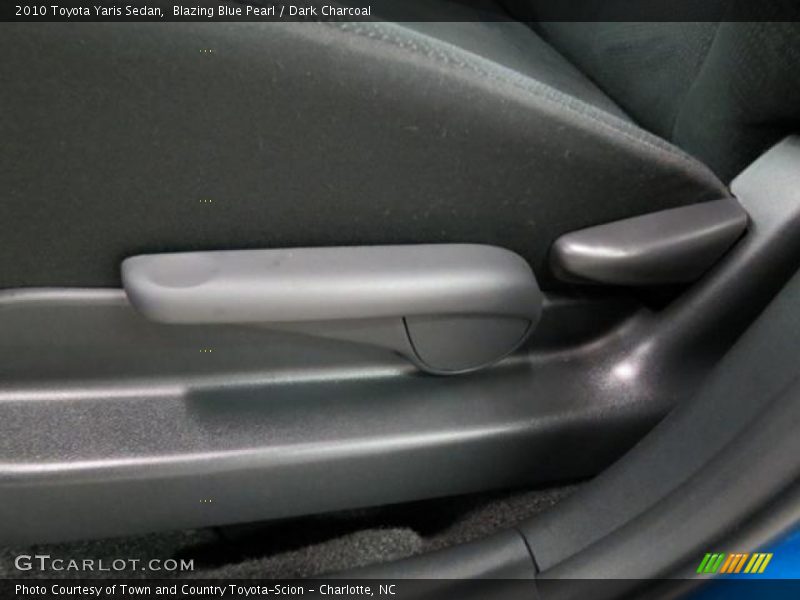 Blazing Blue Pearl / Dark Charcoal 2010 Toyota Yaris Sedan