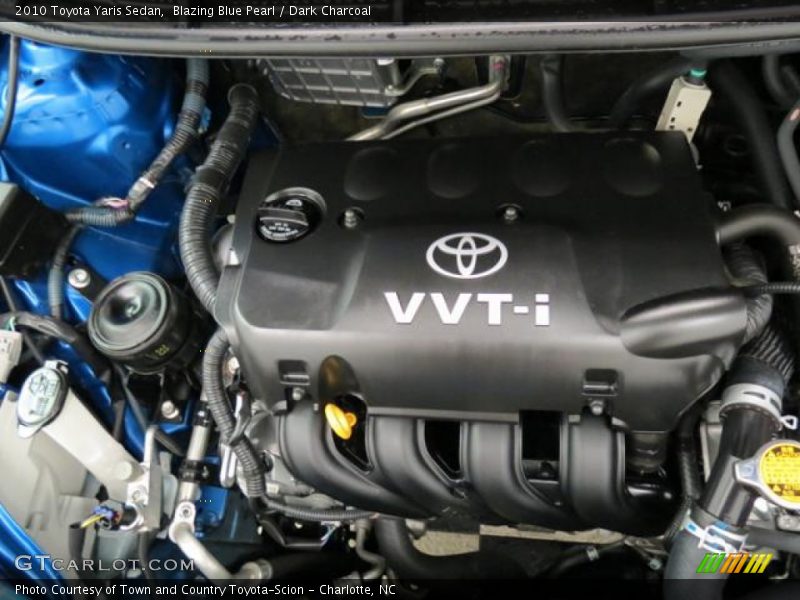Blazing Blue Pearl / Dark Charcoal 2010 Toyota Yaris Sedan