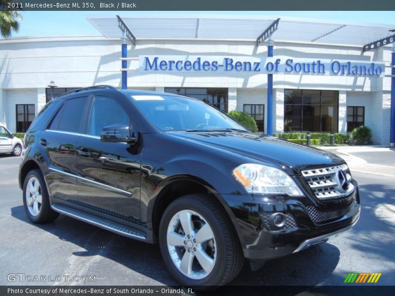 Black / Black 2011 Mercedes-Benz ML 350