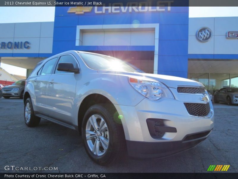 Silver Ice Metallic / Jet Black 2013 Chevrolet Equinox LS