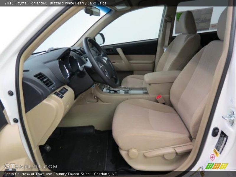 Blizzard White Pearl / Sand Beige 2013 Toyota Highlander