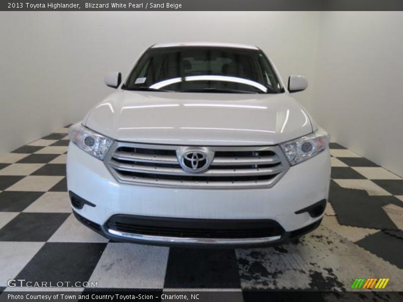 Blizzard White Pearl / Sand Beige 2013 Toyota Highlander