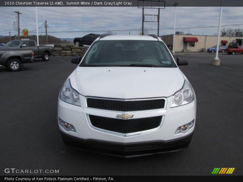 Summit White / Dark Gray/Light Gray 2010 Chevrolet Traverse LS AWD