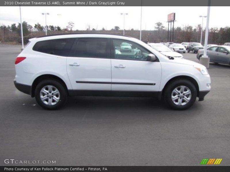 Summit White / Dark Gray/Light Gray 2010 Chevrolet Traverse LS AWD