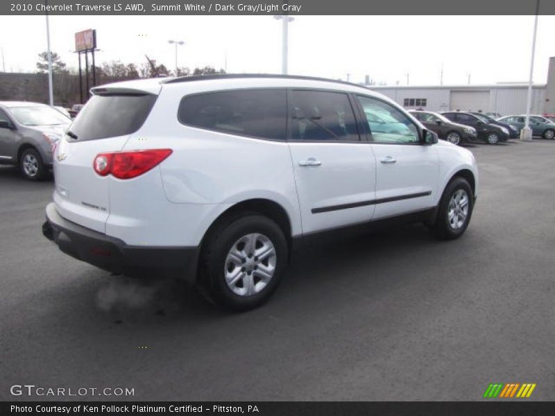 Summit White / Dark Gray/Light Gray 2010 Chevrolet Traverse LS AWD