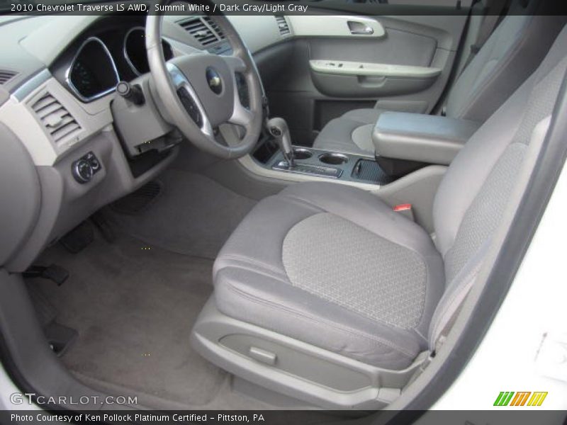 Summit White / Dark Gray/Light Gray 2010 Chevrolet Traverse LS AWD