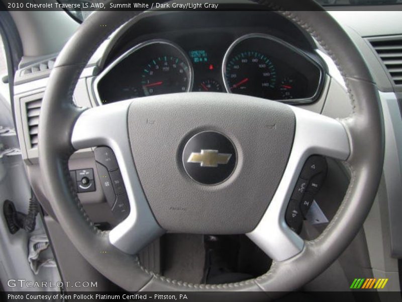 Summit White / Dark Gray/Light Gray 2010 Chevrolet Traverse LS AWD