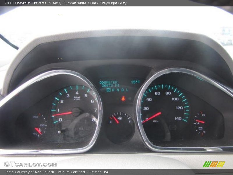 Summit White / Dark Gray/Light Gray 2010 Chevrolet Traverse LS AWD