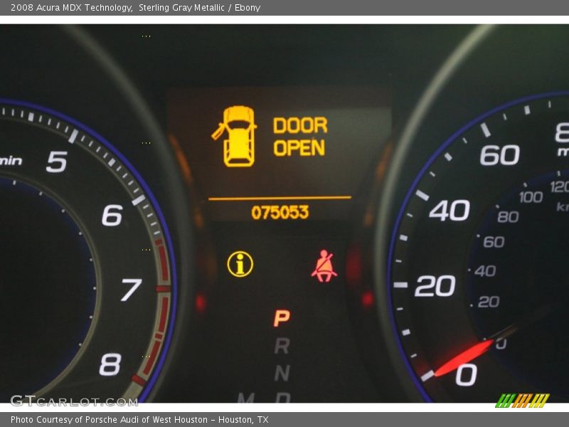 Sterling Gray Metallic / Ebony 2008 Acura MDX Technology