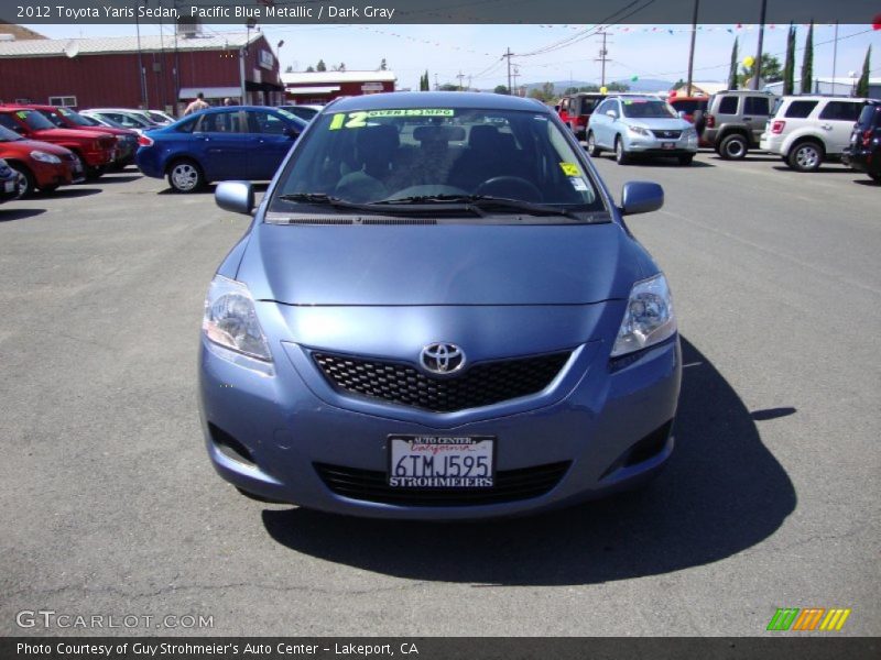 Pacific Blue Metallic / Dark Gray 2012 Toyota Yaris Sedan